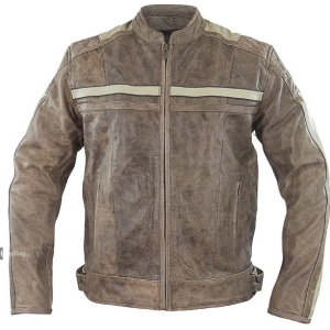 Men's Tan Leather Jacket with Gun Pocket